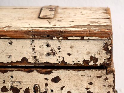 Antique white trunk with domed lid (c.1920).