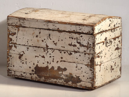 Antique white trunk with domed lid (c.1920).