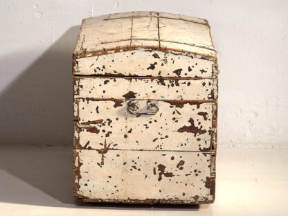 Antique white trunk with domed lid (c.1920).