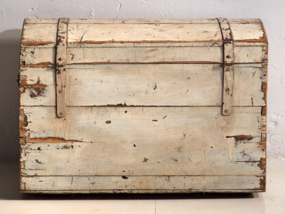 Antique white trunk with domed lid (c.1920).