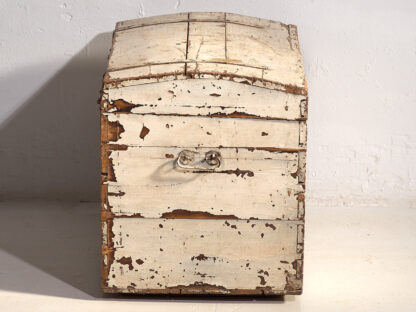 Antique white trunk with domed lid (c.1920).