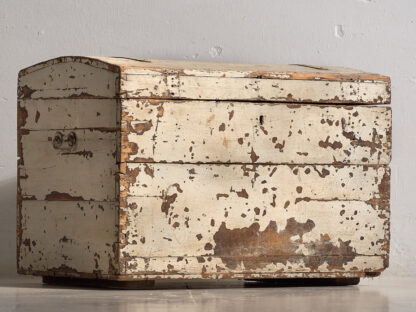 Antique white trunk with domed lid (c.1920).