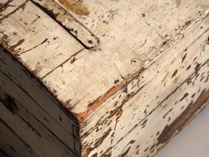 Antique white trunk with domed lid (c.1920).