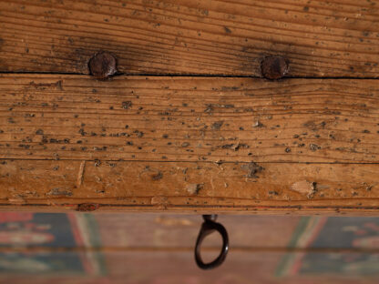 Antique storage trunk with floral motifs (c.1865) #14