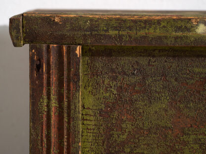 Antique wooden trunk with green patina (c.1920)