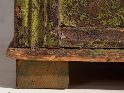 Antique wooden trunk with green patina (c.1920)