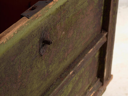 Antique wooden trunk with green patina (c.1920)