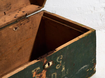 Small antique green antique chest (c.1920)