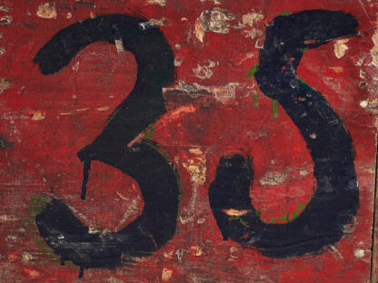 Cofre vintage de color rojo de la Segunda Guerra Mundial (c.1940) #2