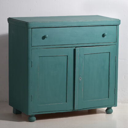 Antique emerald green living room chest of drawers (c.1920) #4