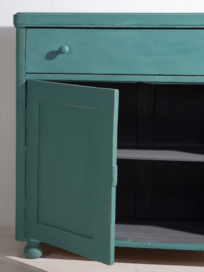 Antique emerald green living room chest of drawers (c.1920) #4