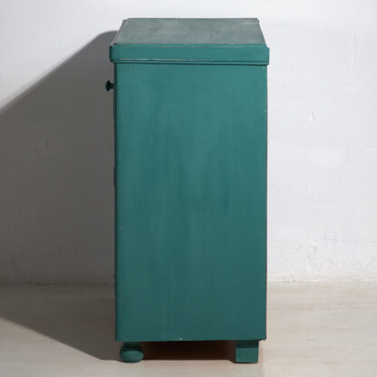 Antique emerald green living room chest of drawers (c.1920) #4