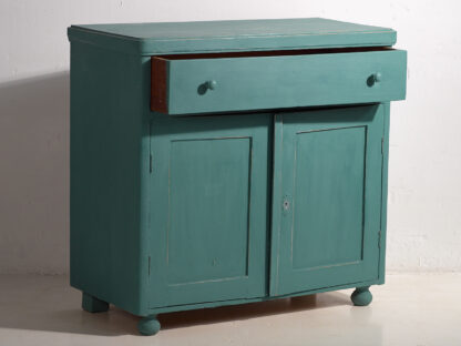 Antique emerald green living room chest of drawers (c.1920) #4