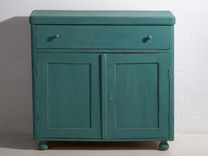 Antique emerald green living room chest of drawers (c.1920) #4