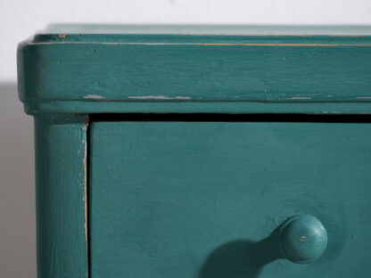 Antique emerald green living room chest of drawers (c.1920) #4