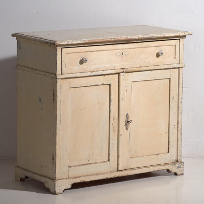 Ancienne commode blanche à deux portes (vers 1920) #23