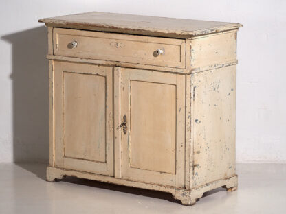 Ancienne commode blanche à deux portes (vers 1920) #23