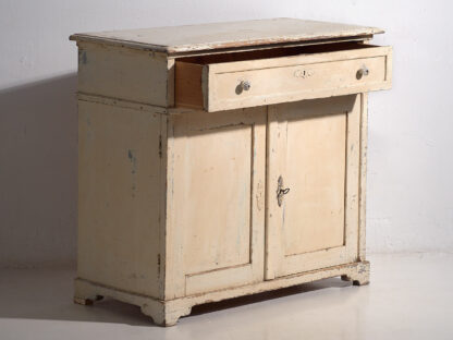 Ancienne commode blanche à deux portes (vers 1920) #23