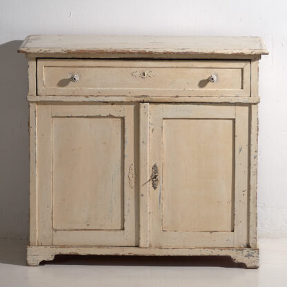 Ancienne commode blanche à deux portes (vers 1920) #23