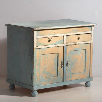 Ancienne commode de chambre à coucher dans les tons bleu ciel (c.1920) #7