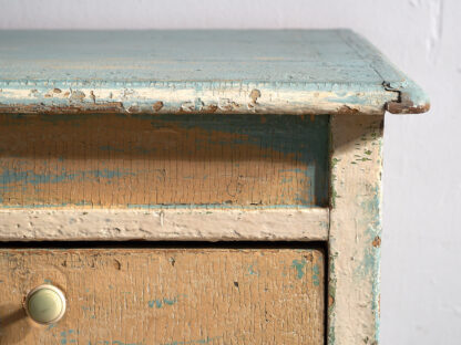 Ancienne commode de chambre à coucher dans les tons bleu ciel (c.1920) #7