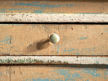 Antique bedroom dresser in sky blue tones (c.1920) #7