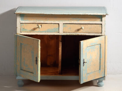 Ancienne commode de chambre à coucher dans les tons bleu ciel (c.1920) #7