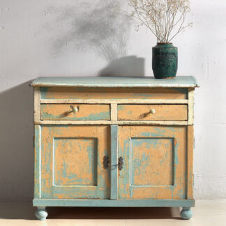 Antique bedroom dresser in sky blue tones (c.1920) #7