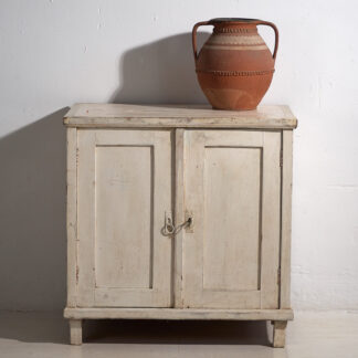 Petite commode ancienne blanche (vers 1920) #24