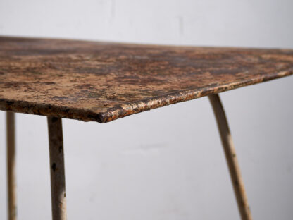 Antique garden table with white patina (c.1920) #22