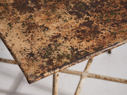 Antique garden table with white patina (c.1920) #22