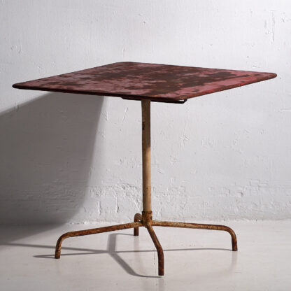 Ancienne table d'extérieur rouge (c.1920) #18