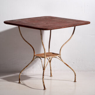 Ancienne table d'extérieur rouge (c.1920) #23