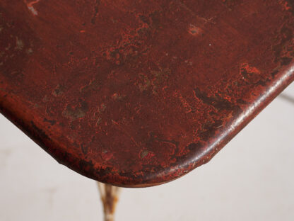 Ancienne table d'extérieur rouge (c.1920) #23