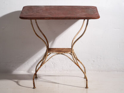 Ancienne table d'extérieur rouge (c.1920) #23