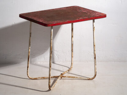 Antique red antique garden table (c.1930) #19