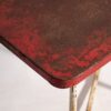 Ancienne table de jardin rouge (c.1930) #19