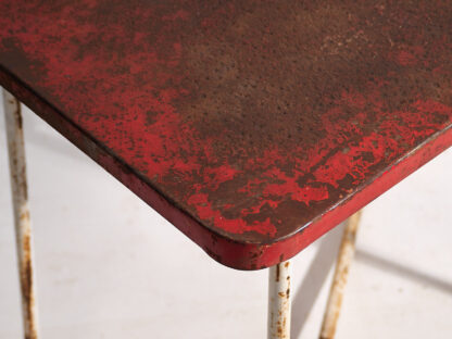 Antique red antique garden table (c.1930) #19