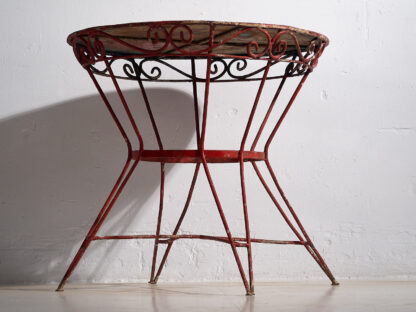 Antique red garden table (c.1930)