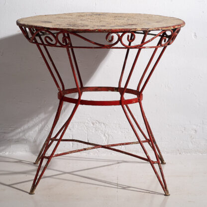 Antique red garden table (c.1930)