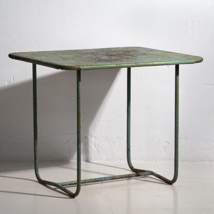 Table de jardin ancienne vert menthe (c.1920) #20