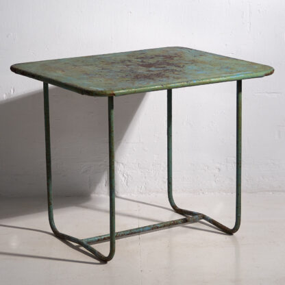 Table de jardin ancienne vert menthe (c.1920) #20