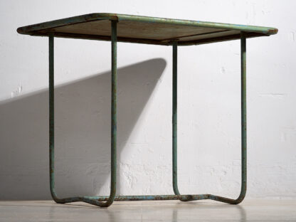 Table de jardin ancienne vert menthe (c.1920) #20