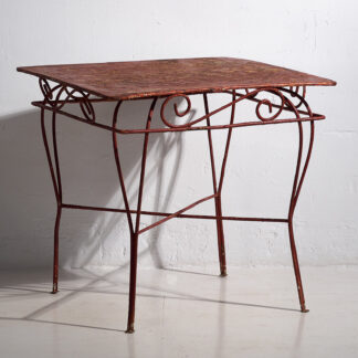 Antique red antique terrace table (c.1930) #21