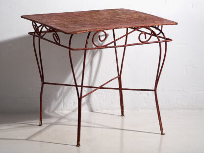 Antique red antique terrace table (c.1930) #21