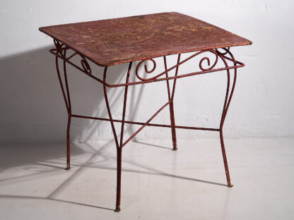 Antique red antique terrace table (c.1930) #21