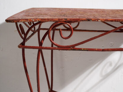 Antique red antique terrace table (c.1930) #21