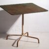 Mesa plegable antigua de jardín con pátina de color verde (c.1920) #15