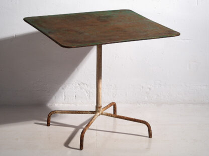 Antique garden folding table with green patina (c.1920) # 15