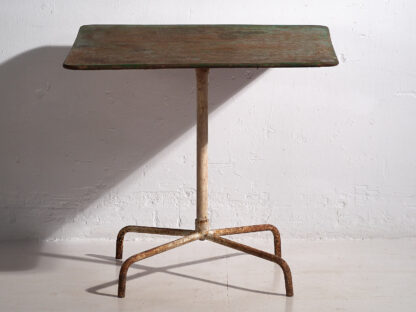 Antique garden folding table with green patina (c.1920) # 15